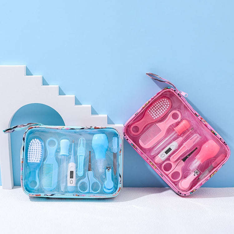 10pcs/set Pink Children Cleaning Care Set Maternal and Baby Grooming Supplies Care Tools