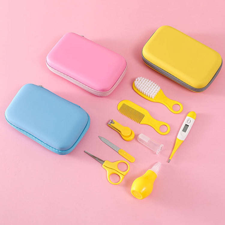 8 in 1 EVA Bag Baby Cleaning Care Set Baby Daily Cleaning Kit(Pink)