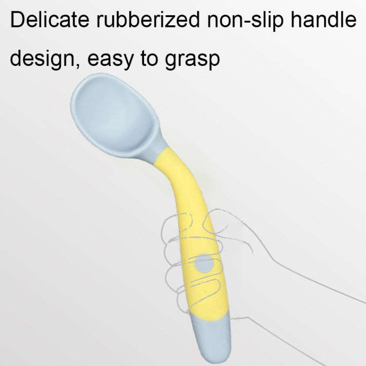 Children Eating Training Tableware Baby Bendable Silicone Soft Spoon, Color: Green