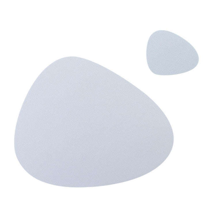 Placemat+Coaster Silicone Placemat Insulation Texture Scalloped Cushion(Gray)