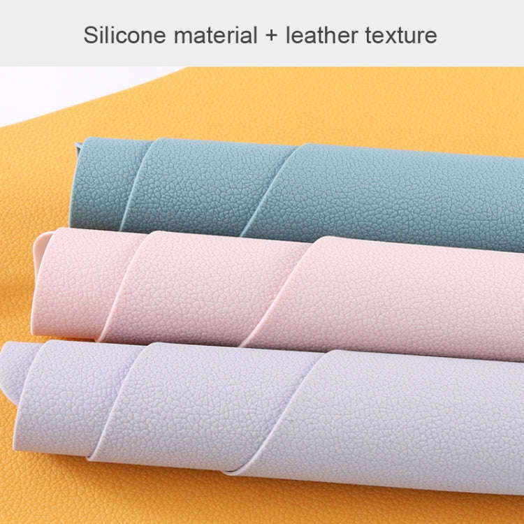 Placemat+Coaster Silicone Placemat Insulation Texture Scalloped Cushion(Gray)