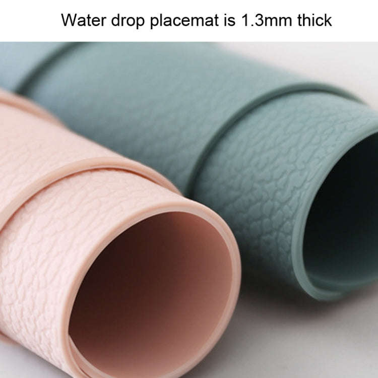 Placemat+Coaster Silicone Placemat Insulation Texture Scalloped Cushion(Gray)