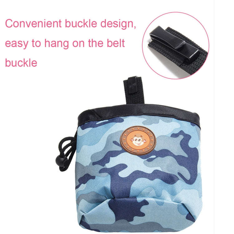 Multifunctional Pet Training Camouflage Snacks Bag Portable Dog Walking Belt Bag(Pink)
