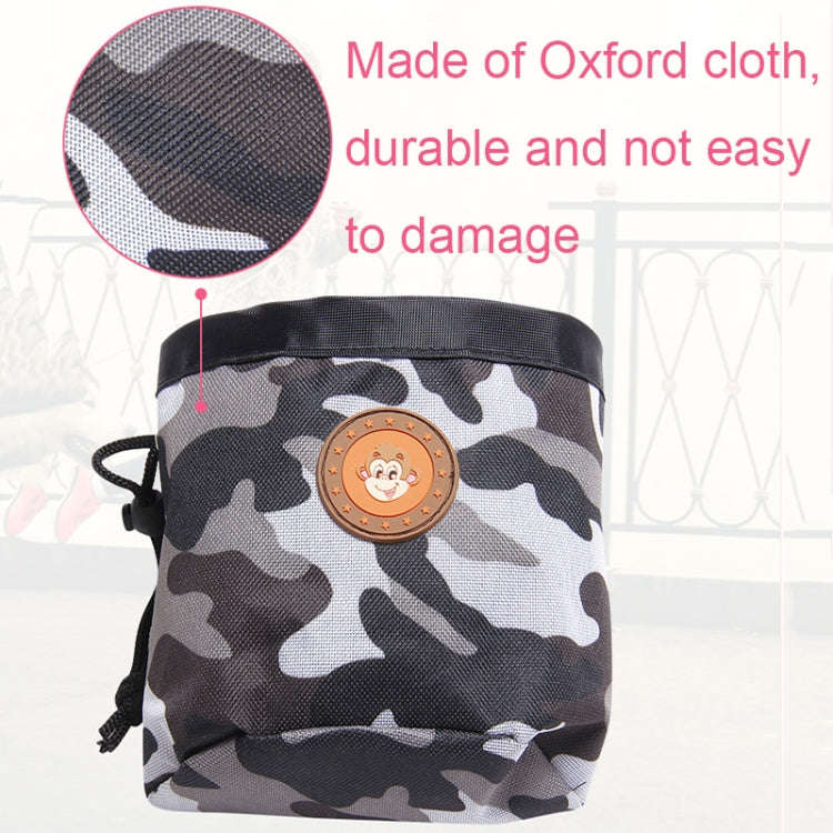 Multifunctional Pet Training Camouflage Snacks Bag Portable Dog Walking Belt Bag(Pink)