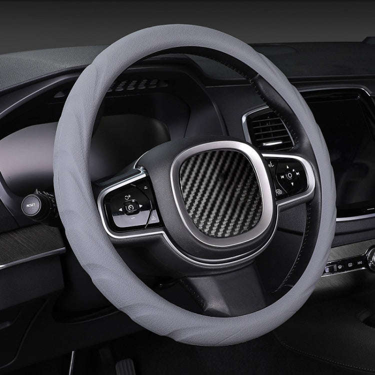 Silicone Non-slip Wear-resistant Steering Wheel Cover, Size: 37-42cm(Gray)