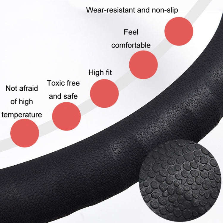 Silicone Non-slip Wear-resistant Steering Wheel Cover, Size: 37-42cm(Gray)