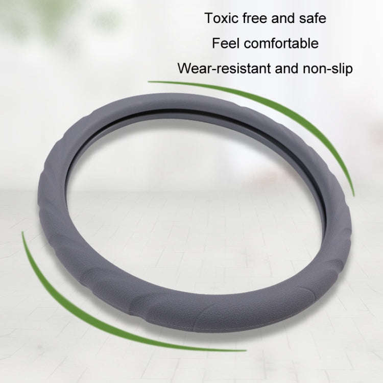 Silicone Non-slip Wear-resistant Steering Wheel Cover, Size: 37-42cm(Red)