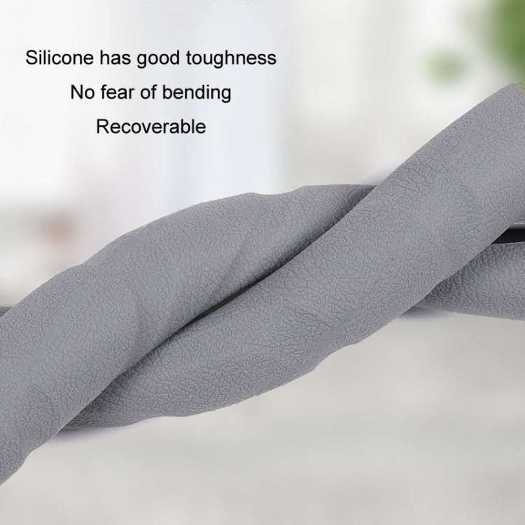 Silicone Non-slip Wear-resistant Steering Wheel Cover, Size: 37-42cm(Gray)