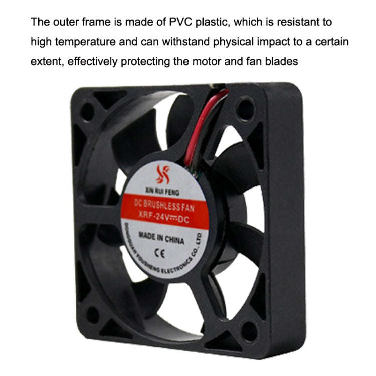 3pcs XIN RUI FENG 5V Ball Bearing 5cm Silent DC Cooling Fan