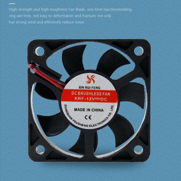 3pcs XIN RUI FENG 12V Ball Bearing 5cm Silent DC Cooling Fan