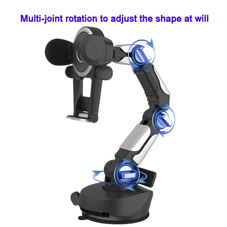 ZJ137 Suction Cup Car Phone Holder 2 In 1 Number Plate Phone Stand Truck Phone Mount(Black)