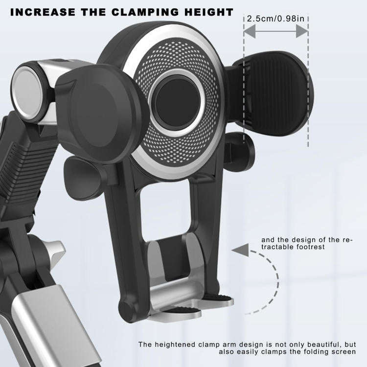 ZJ137 Suction Cup Car Phone Holder 2 In 1 Number Plate Phone Stand Truck Phone Mount(Black)