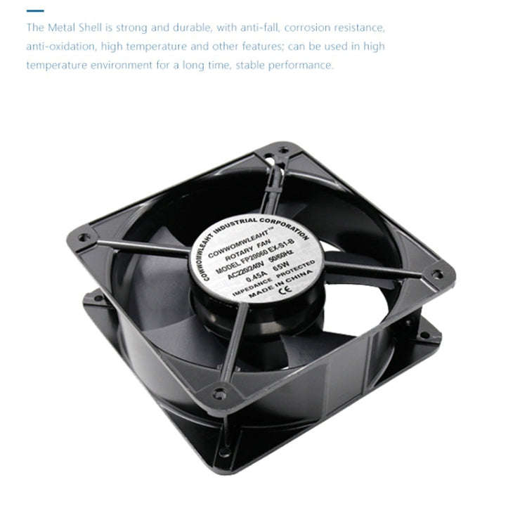 FP20060 220V 20cm Chassis Cabinet Metal Case Low Noise Cooling Fan