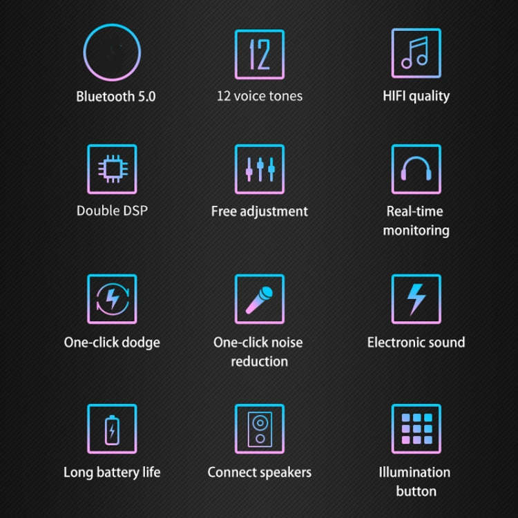 NC-A1 Bluetooth 5.0 Sound Card 12 Kinds Of Sound Effects Support Real-Time Monitoring