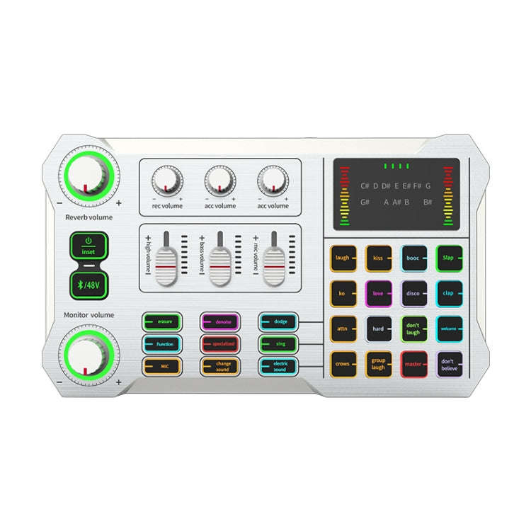 X10 Bluetooth Sound Card Studio Record With 48V XLR OTG Port Interface(White)