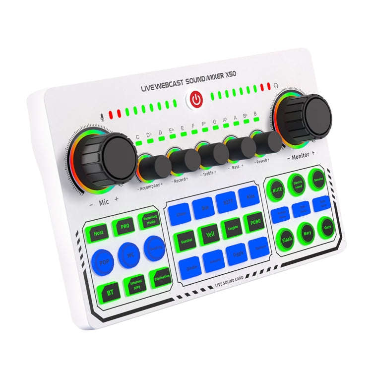 X50 Bluetooth RGB LED Live Sound Card With OTG Port Interface