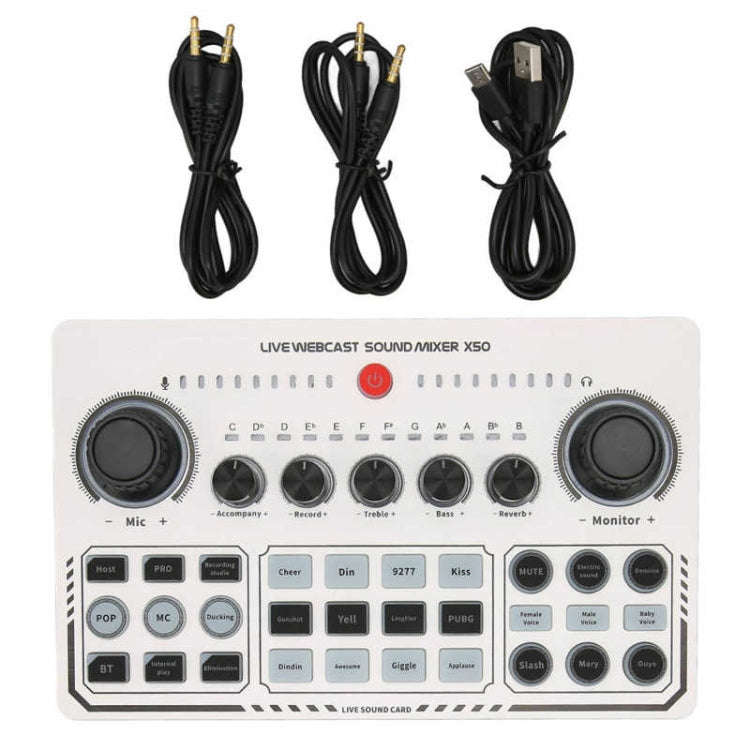 X50 Bluetooth RGB LED Live Sound Card With OTG Port Interface