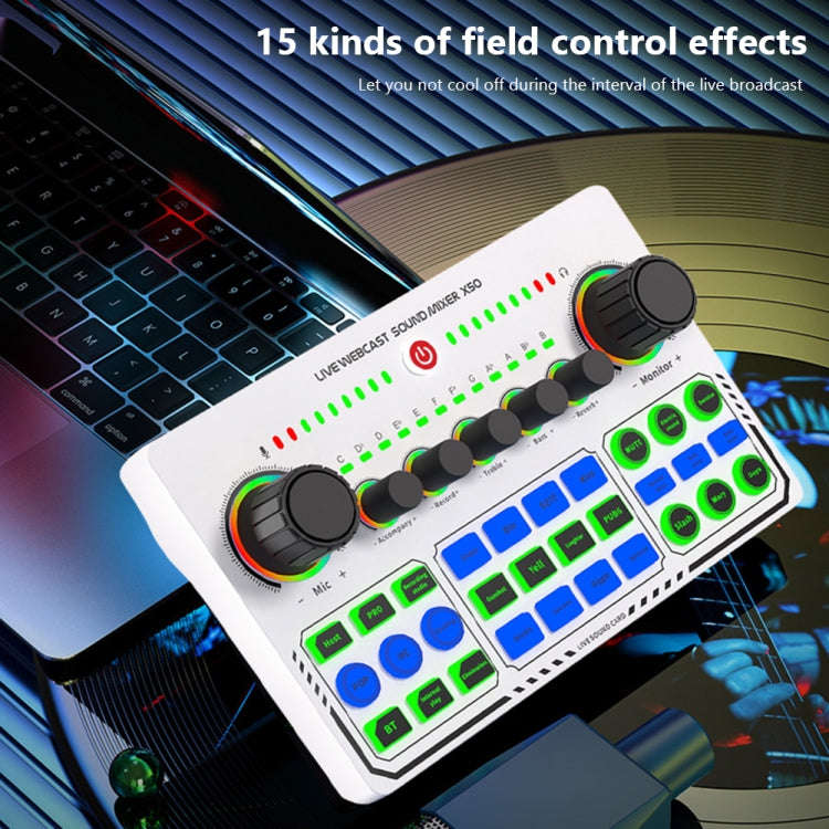 X50 Bluetooth RGB LED Live Sound Card With OTG Port Interface