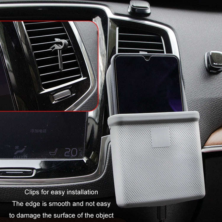 Wear-Resistant Silicone Mobile Phone Bag For Car Air Outlet(Gray)