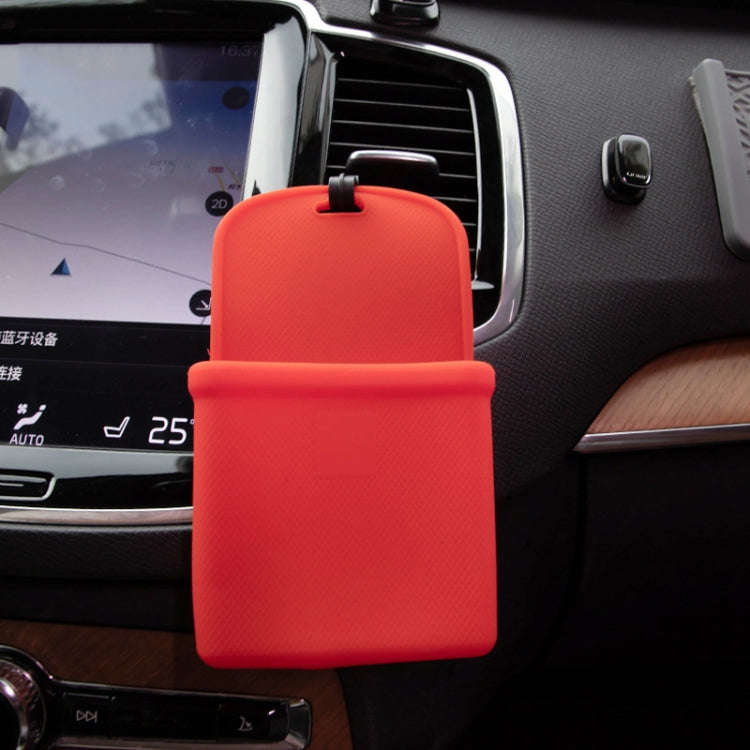 Wear-Resistant Silicone Mobile Phone Bag For Car Air Outlet(Gray)