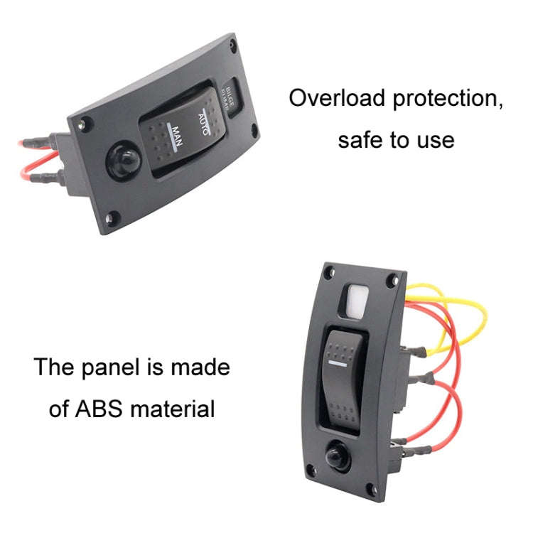 Marine Self-Locking Resetting Switch With Overload Protection Indicator Light ON-OFF-ON 3 Switch ...