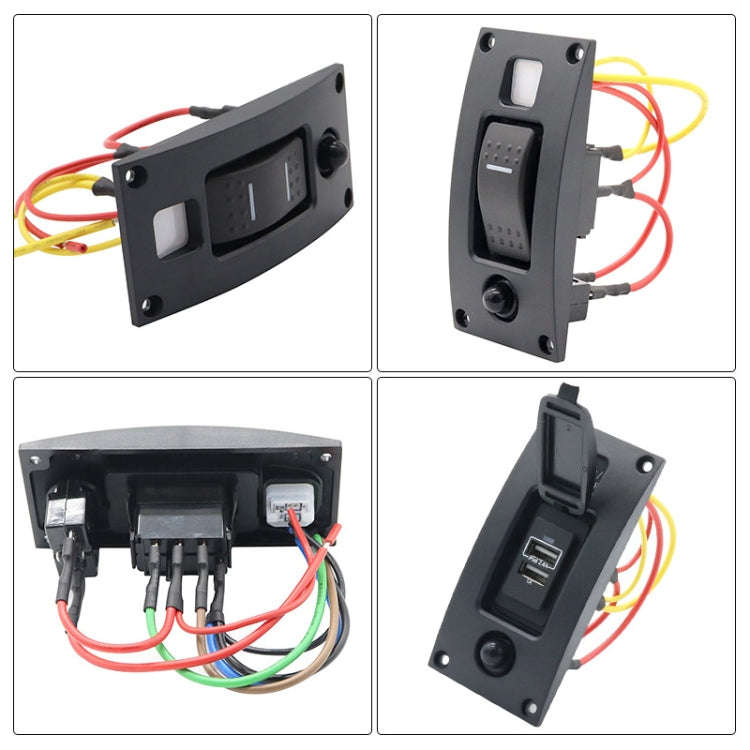 Marine Self-Locking Resetting Switch With Overload Protection Indicator Light ON-OFF-ON 3 Switch ...