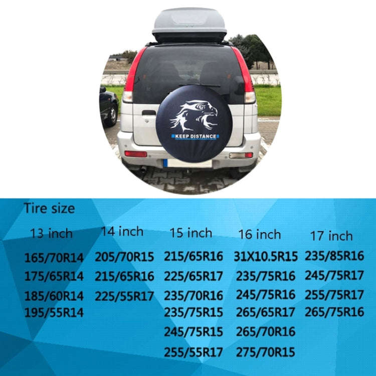 15 inch PVC Faux Leather Spare Wheel Cover Rear Tire Protector