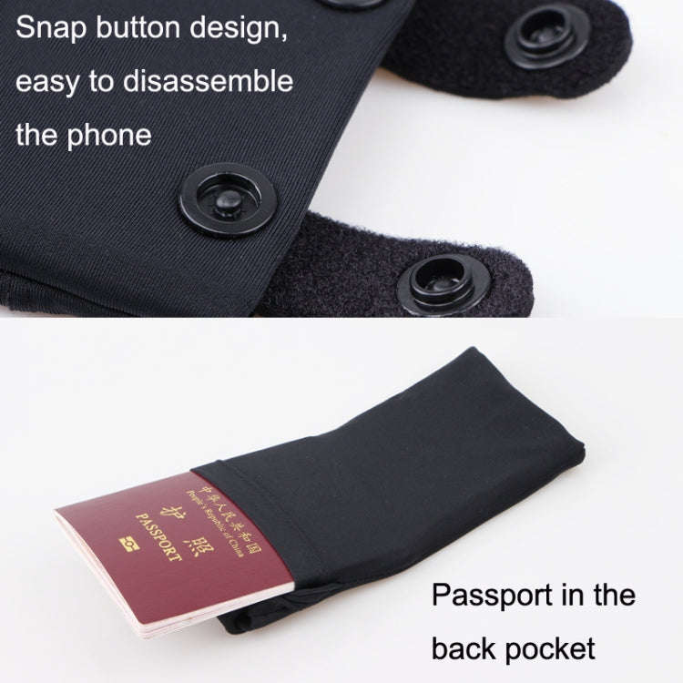 7 Inch Mobile Phone Outdoor Sports Wrist Bag Elastic Close-fitting Mini Arm Bag(White)