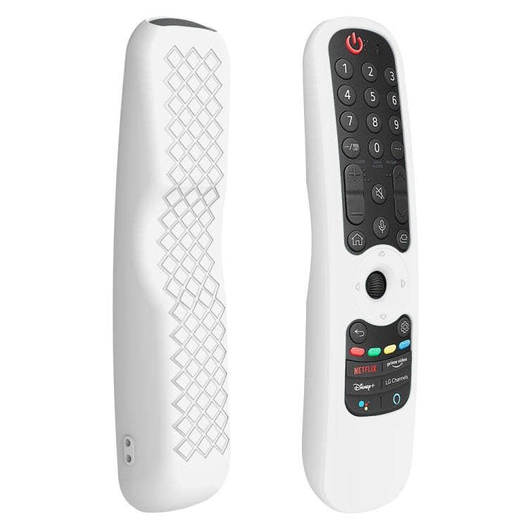 For LG AN-MR21GC / AN-MR21N / AN-MR21GA TV Remote Control Silicone Case(White)