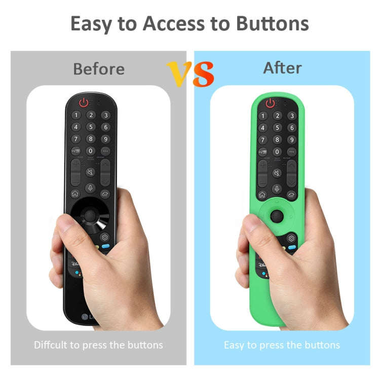 For LG AN-MR21GC / AN-MR21N / AN-MR21GA TV Remote Control Silicone Case(Luminous Blue)