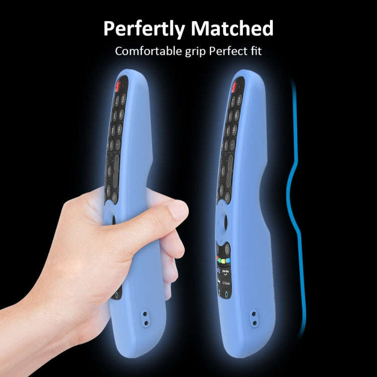 For LG AN-MR21GC / AN-MR21N / AN-MR21GA TV Remote Control Silicone Case(Luminous Blue)