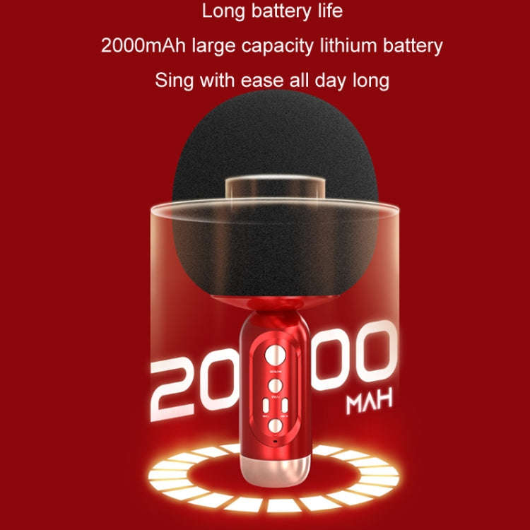 K2 Wireless Bluetooth Microphone Singing All-in-one Speaker(Red)