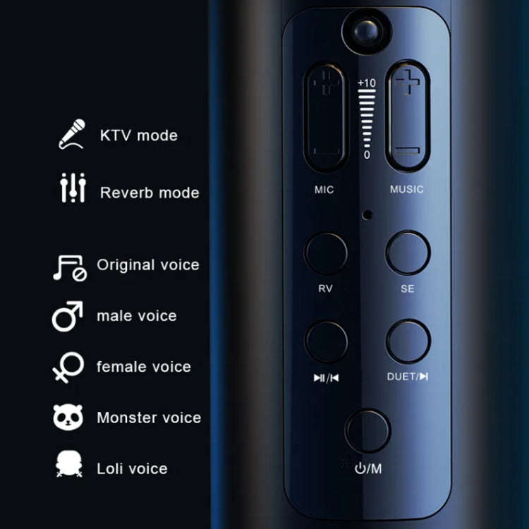 K8 Live Sound Card Microphone Mobile Phone Wireless Bluetooth Speaker(Crystal Blue)