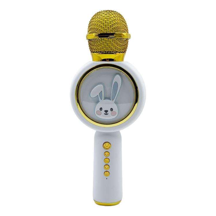 X6 Children Portable Bluetooth Light Microphone Audio All-in-One Machine(Milky White)