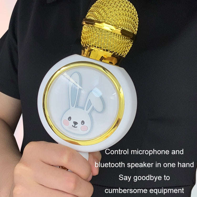 X6 Children Portable Bluetooth Light Microphone Audio All-in-One Machine(Milky White)