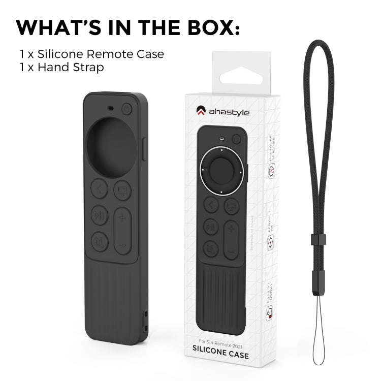 For Apple TV Siri Remote 2/3 AhaStyle PT166 Remote Controller Silicone Protective Case Striped No...