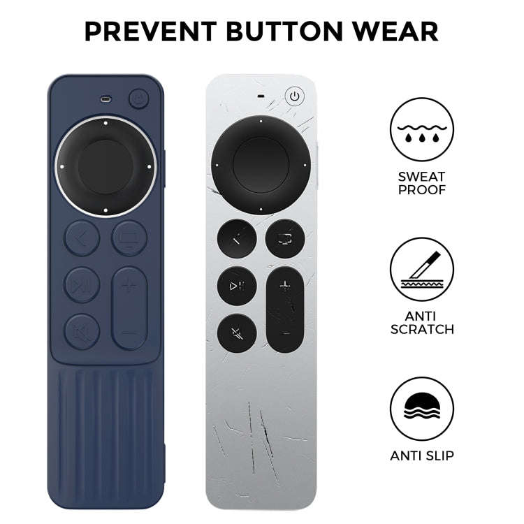 For Apple TV Siri Remote 2/3 AhaStyle PT166 Remote Controller Silicone Protective Case Striped No...