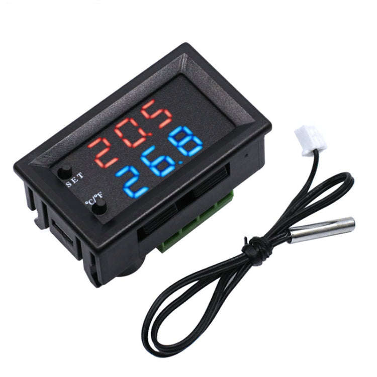 W2809 Digital Display Dual Display Thermostat Hatching Pet House Intelligent Waterproof NTC Tempe...