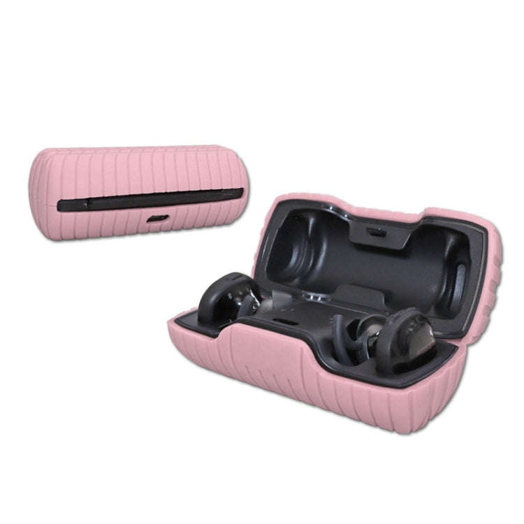 For Bose SoundSport Free Bluetooth Earphones Anti-Slip Silicone Protective Case(Pink)