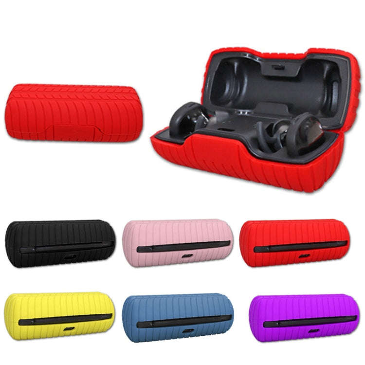 For Bose SoundSport Free Bluetooth Earphones Anti-Slip Silicone Protective Case(Noon Blue)