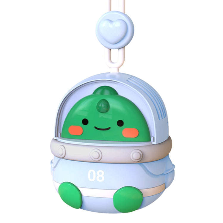 CS1327 Small USB Charging Cartoon Hanging Neck Fan Portable Leafless Silent Mini Fan(Dinosaur)