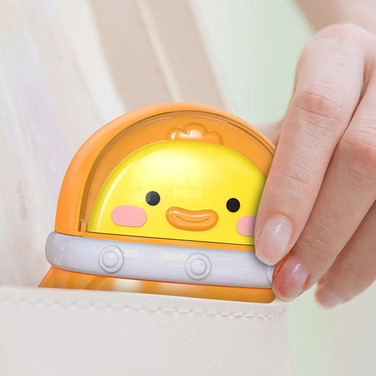 CS1327 Small USB Charging Cartoon Hanging Neck Fan Portable Leafless Silent Mini Fan(Duck)
