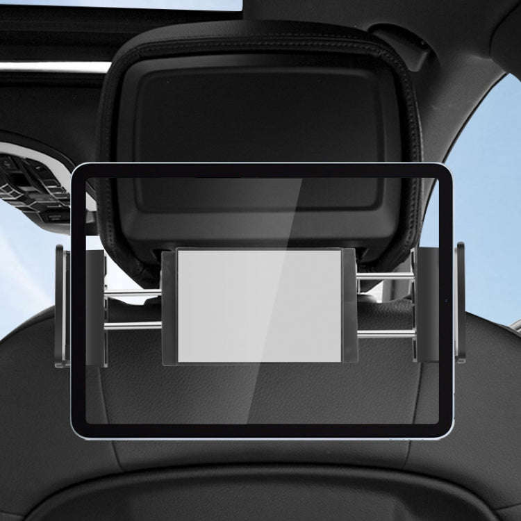 Car Back Seat Buckle Type Rotating Telescopic Mobile Phone Tablet Holder(Black)