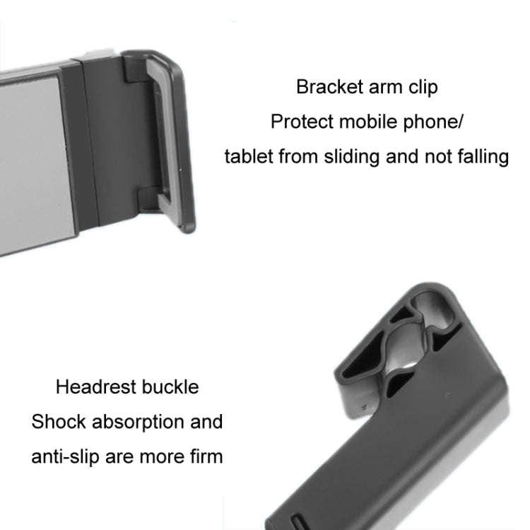 Car Back Seat Buckle Type Rotating Telescopic Mobile Phone Tablet Holder(Black)