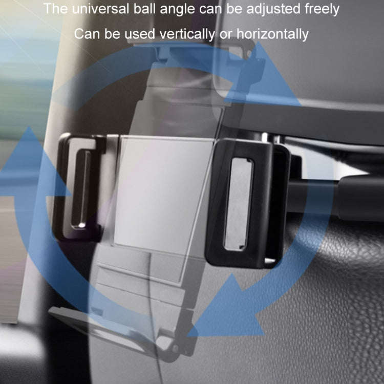 Car Back Seat Buckle Type Rotating Telescopic Mobile Phone Tablet Holder(Black)