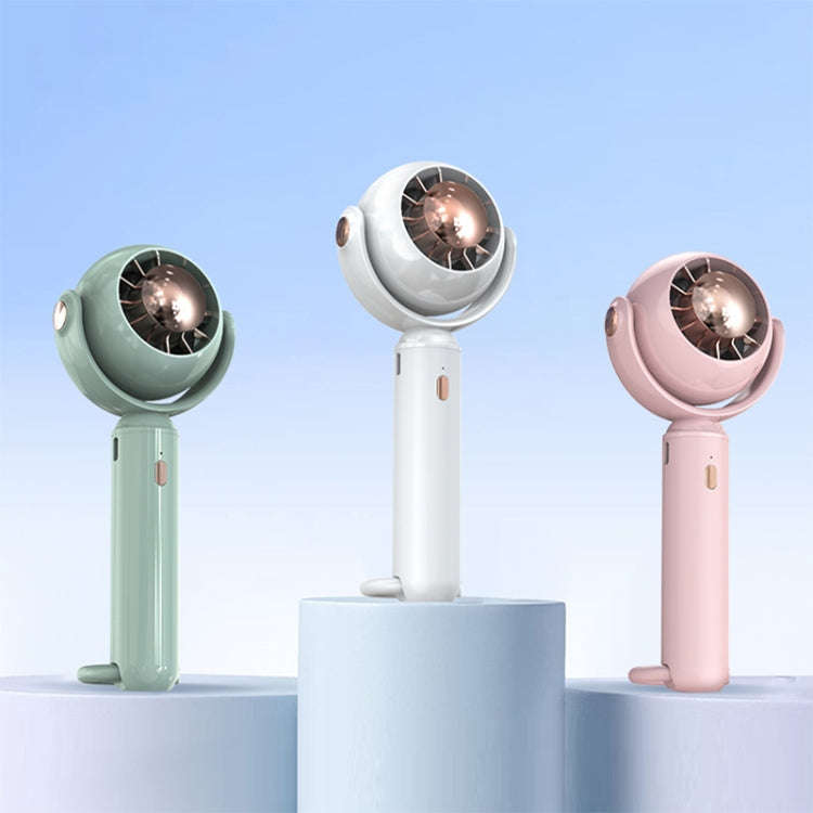 YL-005 Small Outdoor Handheld Fan with Carabiner Desktop Portable Mini Fan(White)