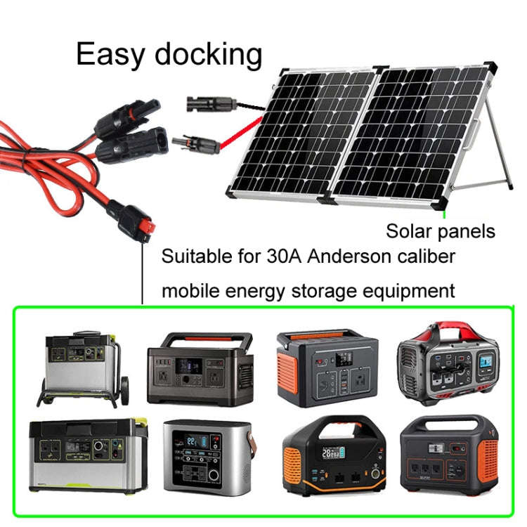 3.65m MC4 to 30A Anderson Mobile Energy Storage Battery Charging Cable