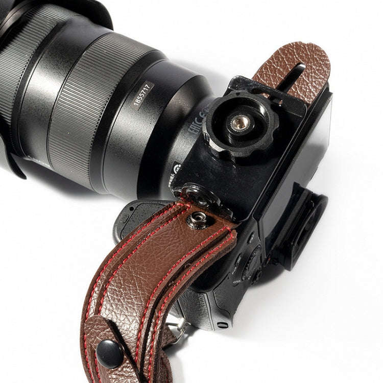 SLR Camera Wrist Strap Camera Anti-drop Microfiber Leather Wrist Strap(Brown)