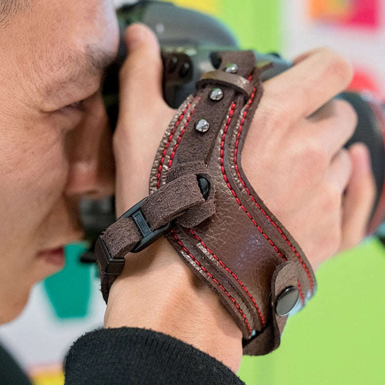 SLR Camera Wrist Strap Camera Anti-drop Microfiber Leather Wrist Strap(Black)