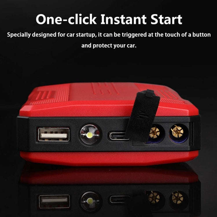 R23 Car Emergency Start Large Capacity Power Bank With LED Light(Red)